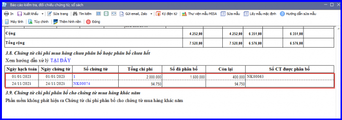 Cách kiểm tra đối chiếu chứng từ sổ sách kế toán trên Misa Cách kiểm tra đối chiếu chứng từ sổ sách kế toán trên Misa - c8