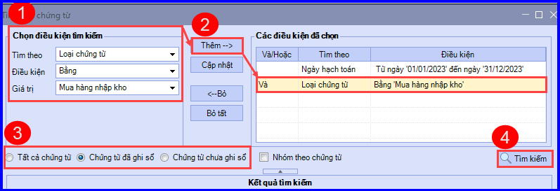 Cách tìm kiếm chứng từ trên Misa Cách tìm kiếm chứng từ trên Misa 2