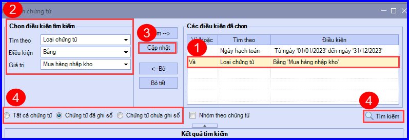 Cách tìm kiếm chứng từ trên Misa Cách tìm kiếm chứng từ trên Misa 3